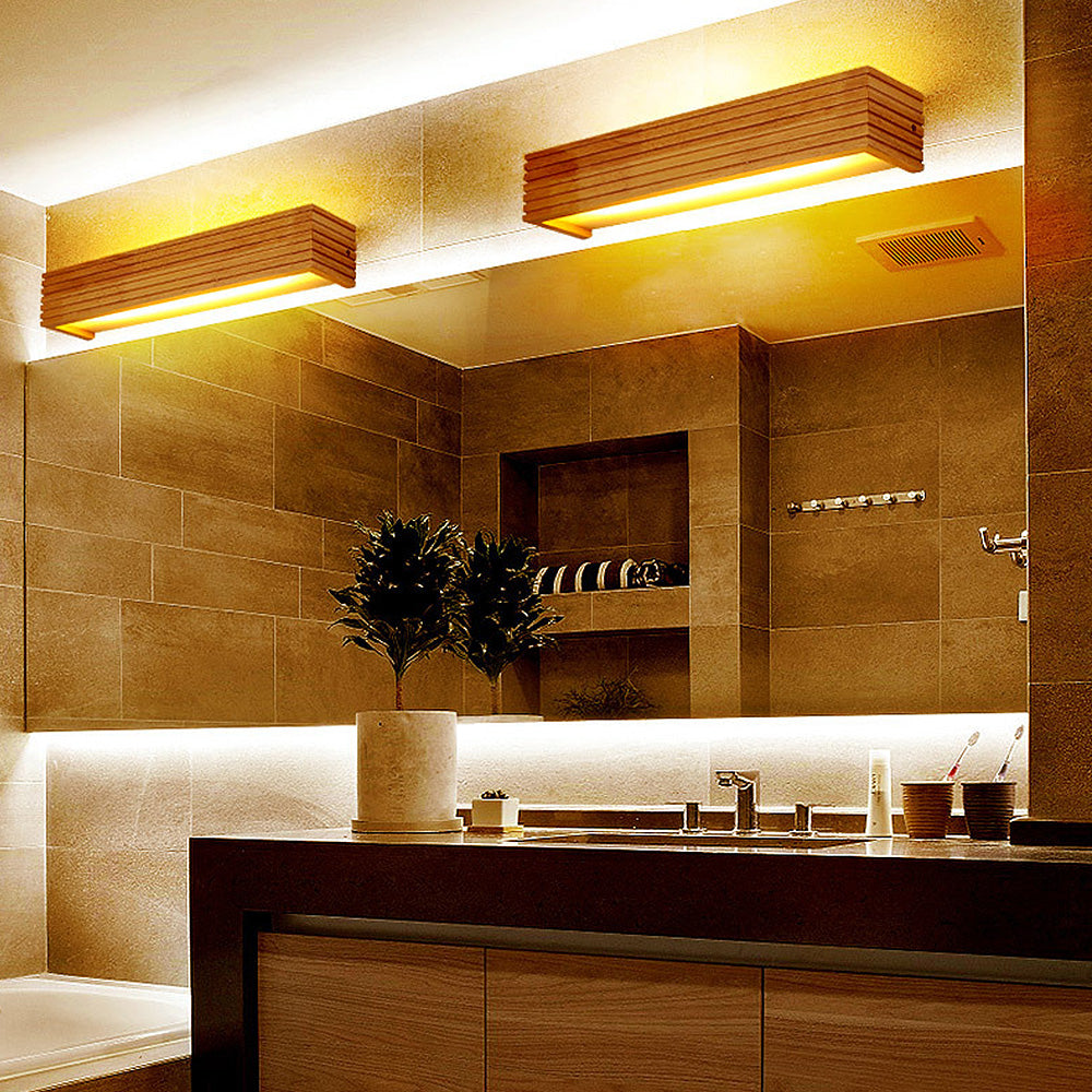 Variant image for Rustic Wood LED Bathroom Vanity Wall Light Fixture – Energy-Efficient Wall Lights for Stylish Bathroom Illumination-5