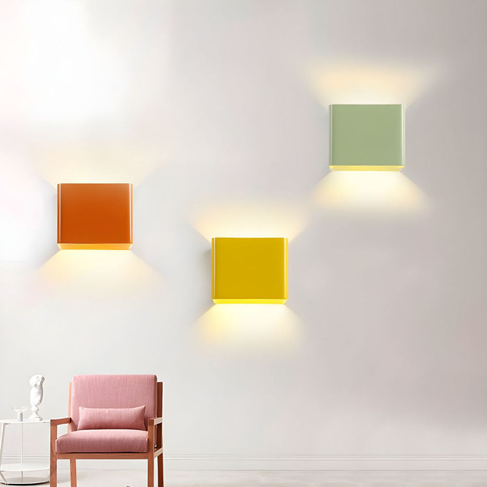 Variant image for Modern Cube Shade Wall Sconce Light – LED Wall Lamp for Hallway and Bedroom, Energy-Efficient Indoor Wall Lights-8