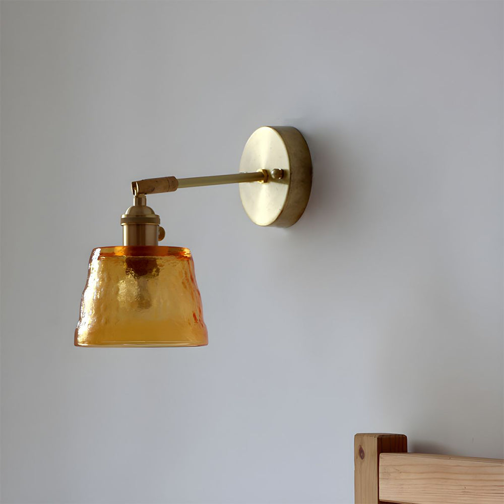 Vintage Adjustable Wall Sconce with Glass Shade – Classic Metal Wall Lighting for Living Room and Bedroom-1
