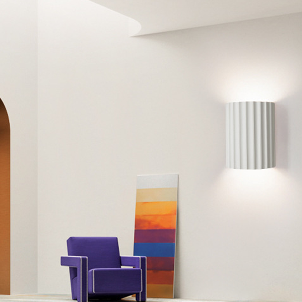 Variant image for Modern Half-Circle Resin Wall Sconce – Stylish Indoor Wall Lamp for Living Room and Bedroom Lighting-3
