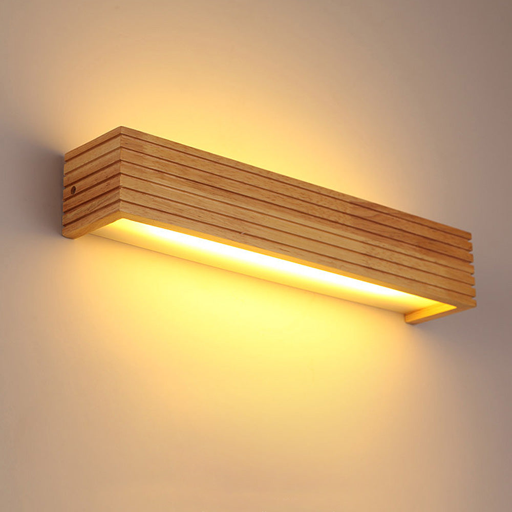 Rustic Wood LED Bathroom Vanity Wall Light Fixture – Energy-Efficient Wall Lights for Stylish Bathroom Illumination-2