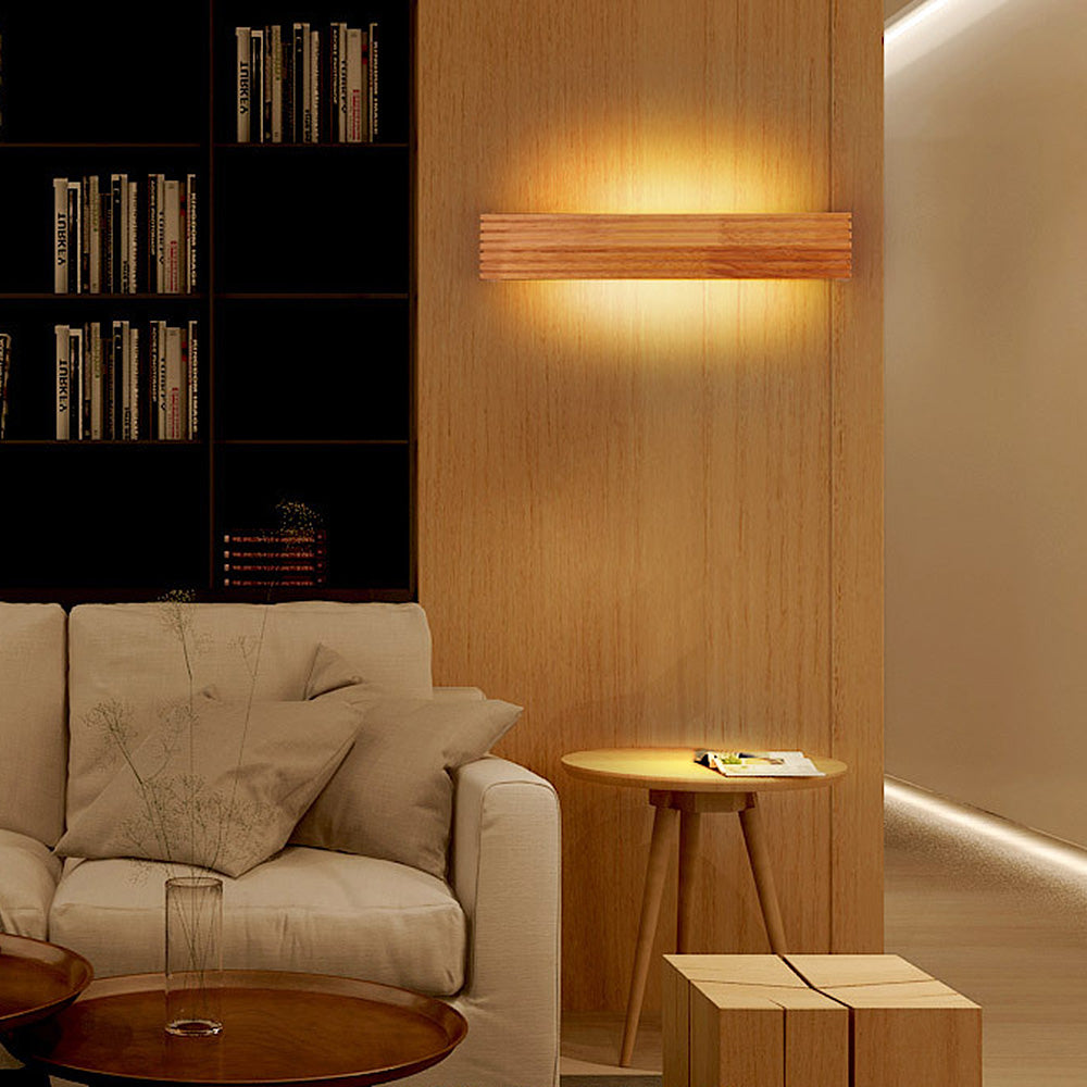 Rustic Wood LED Bathroom Vanity Wall Light Fixture – Energy-Efficient Wall Lights for Stylish Bathroom Illumination-1