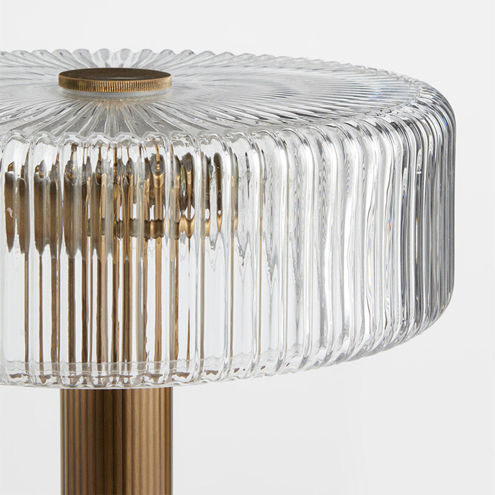 Contemporary Gold Glass Table Lamp for Bedroom – Minimalist Bedside Lamp with E27 Socket, Elegant Design-4