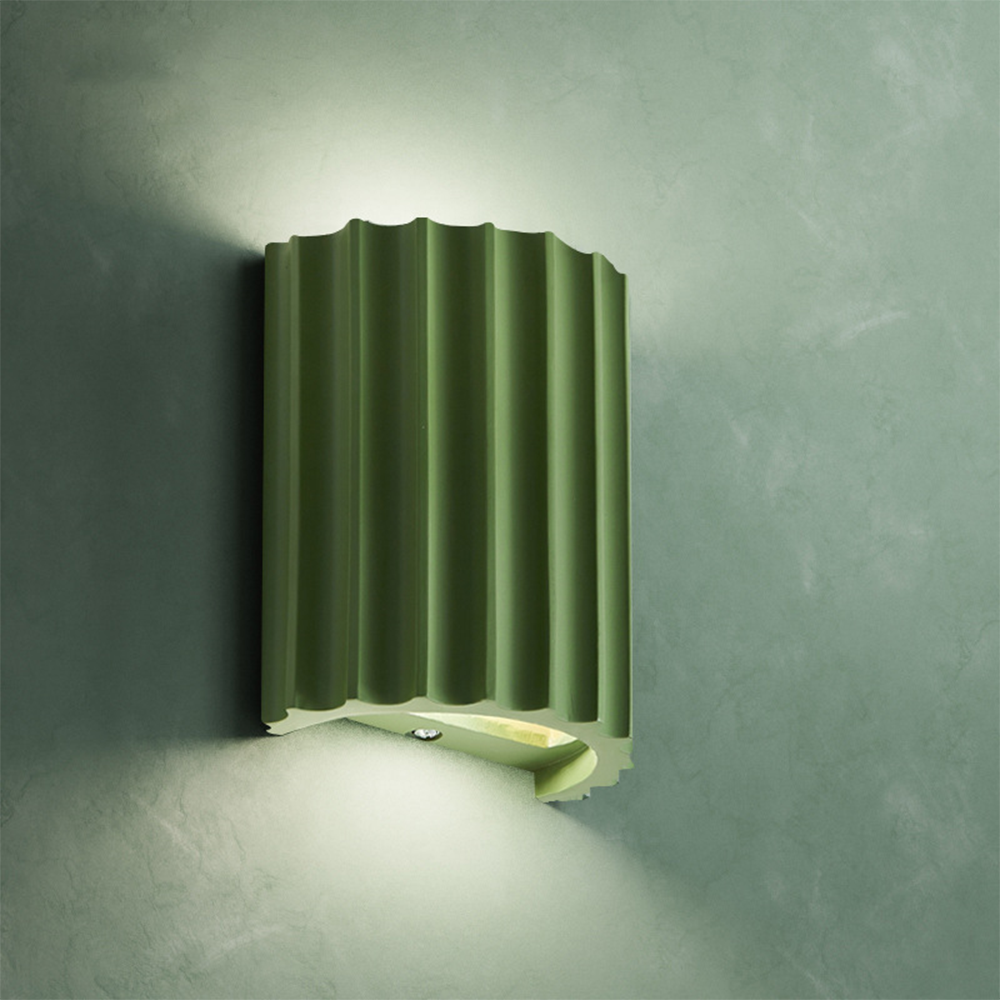 Modern Half-Circle Resin Wall Sconce – Stylish Indoor Wall Lamp for Living Room and Bedroom Lighting-3
