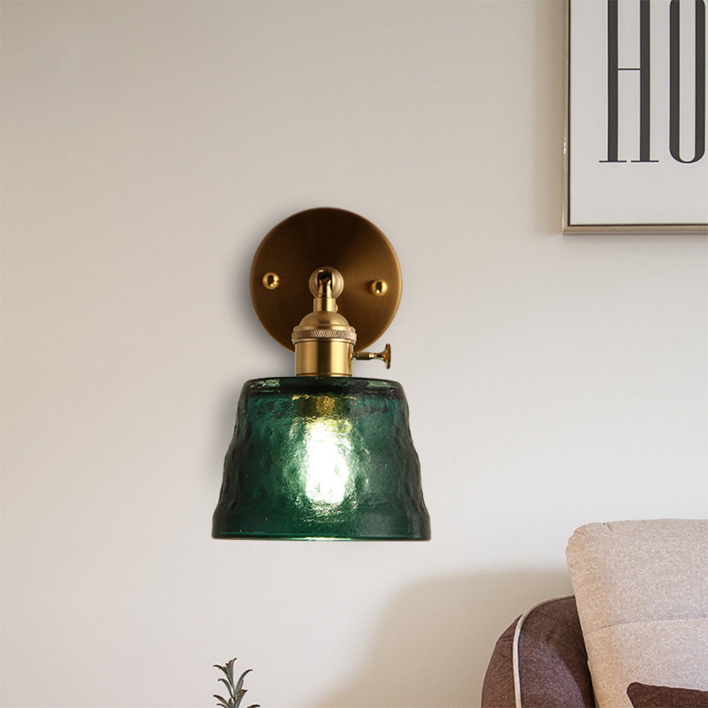 Vintage Adjustable Wall Sconce with Glass Shade – Classic Metal Wall Lighting for Living Room and Bedroom-6