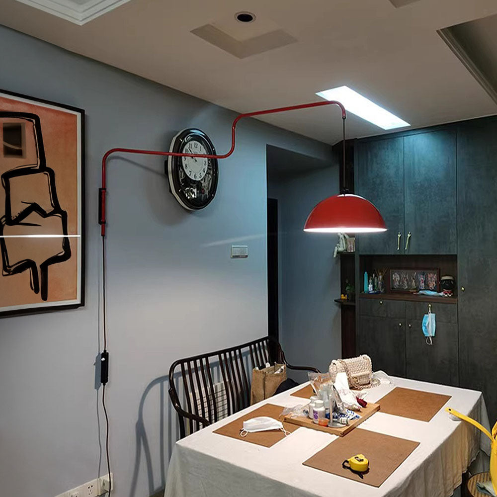Modern Red Geometric Wall Light – Artistic Iron and Aluminum Fixture for Living Room, Bedroom, and Dining Room Decor-3