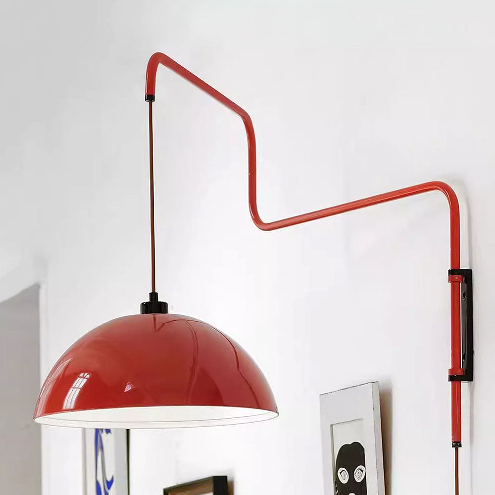Modern Red Geometric Wall Light – Artistic Iron and Aluminum Fixture for Living Room, Bedroom, and Dining Room Decor-2