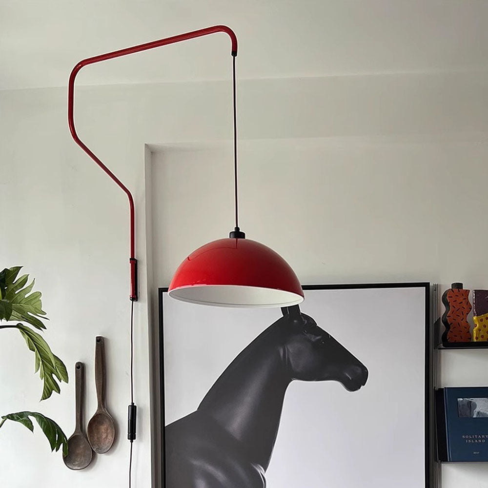 Modern Red Geometric Wall Light – Artistic Iron and Aluminum Fixture for Living Room, Bedroom, and Dining Room Decor-6