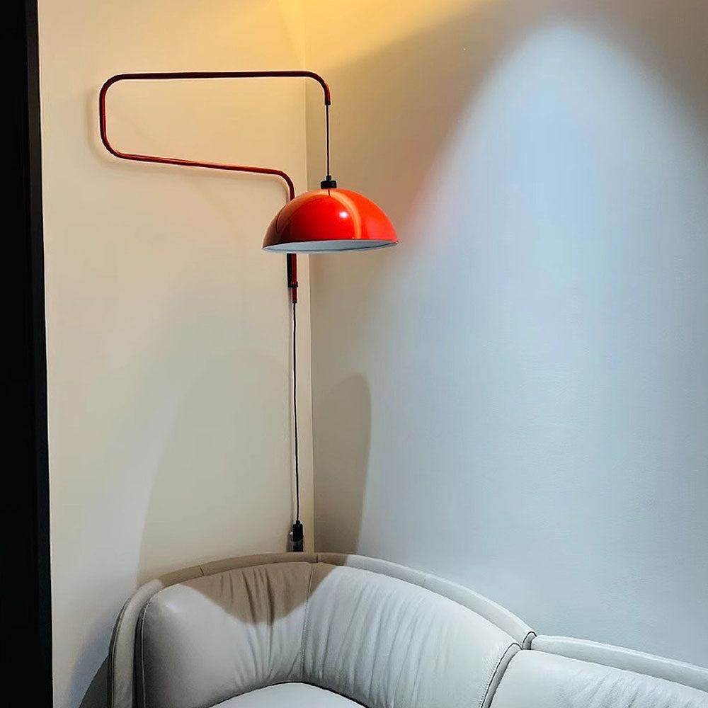 Modern Red Geometric Wall Light – Artistic Iron and Aluminum Fixture for Living Room, Bedroom, and Dining Room Decor-1