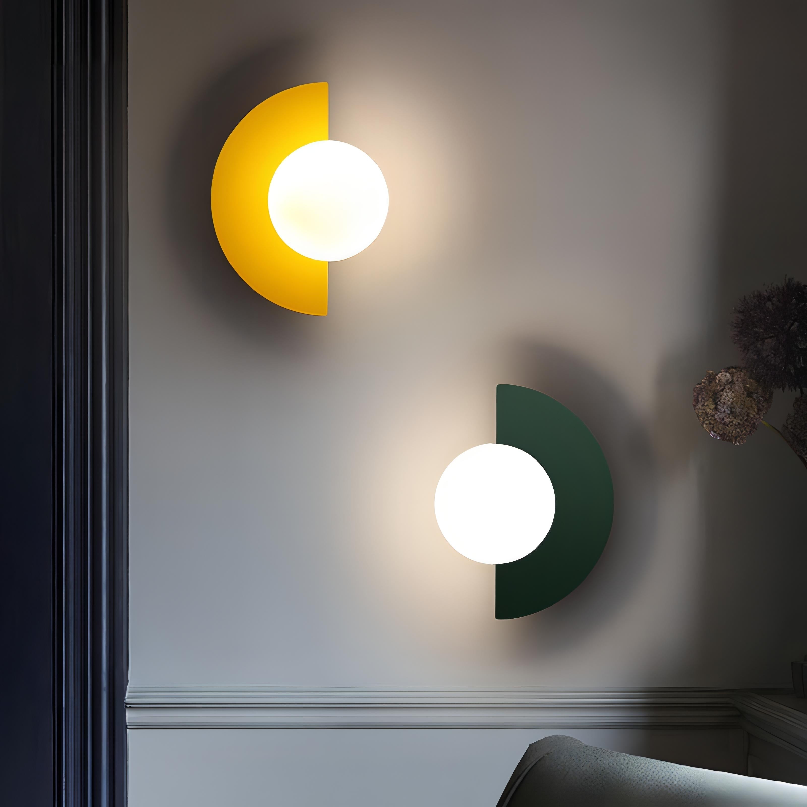 Nordic Semicircle Wall Lamp – Modern Wall Lights Indoor in 6 Colors for Stylish Home Decor