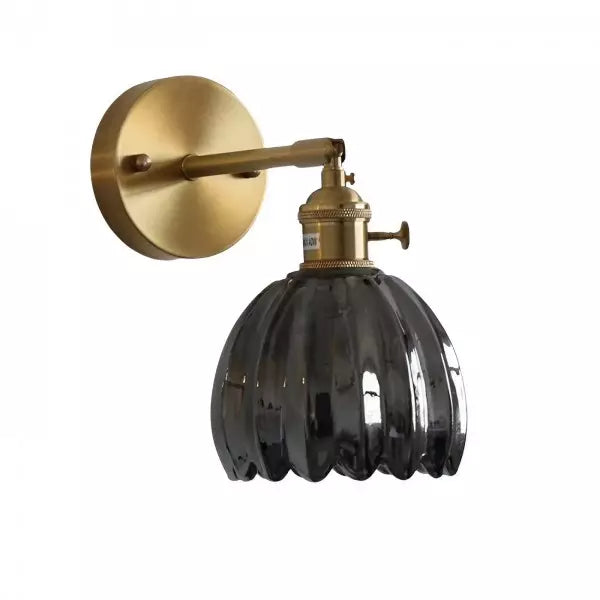 Variant image for Vintage Tulip Glass Wall Sconce – Elegant Floral Design for Home Lighting, Wall-Mounted, Clear Glass, 12 Height, Max 60W-5