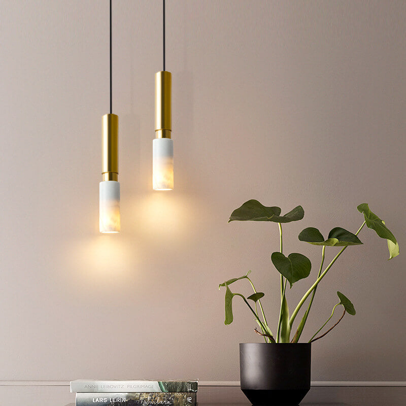 Nordic Minimalist Terrazzo Metal 1-Light Pendant Lamp