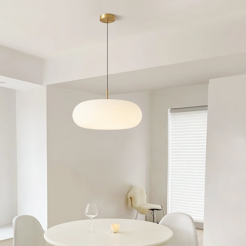 Modern Cream Apple Copper LED Pendant Light - Stylish & Energy-Efficient