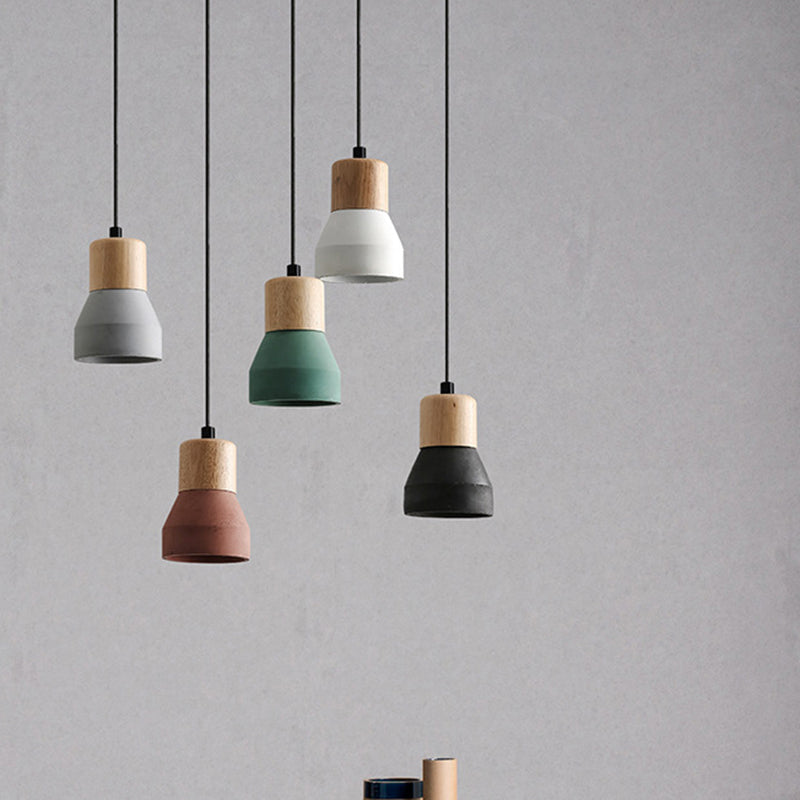 Nordic Cement Tapered Mini LED Pendant Light - Stylish & Eco-Friendly