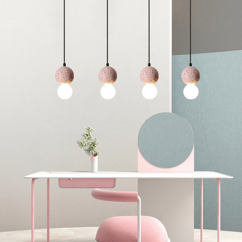 Scandinavian Orb Terrazzo Pendant Light - Modern 1-Light Design