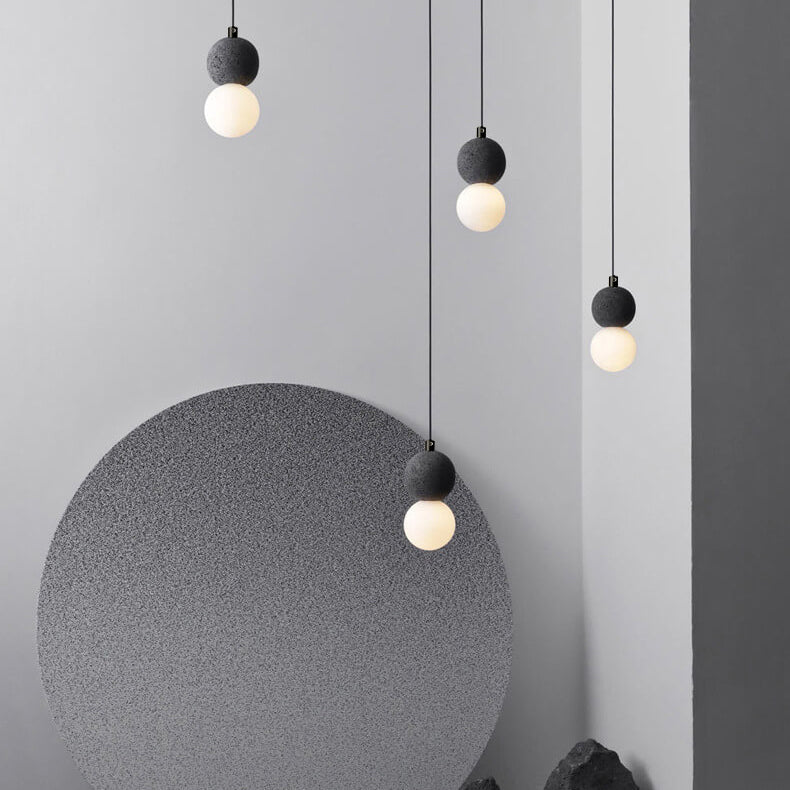 Scandinavian Orb Terrazzo Pendant Light - Modern 1-Light Design