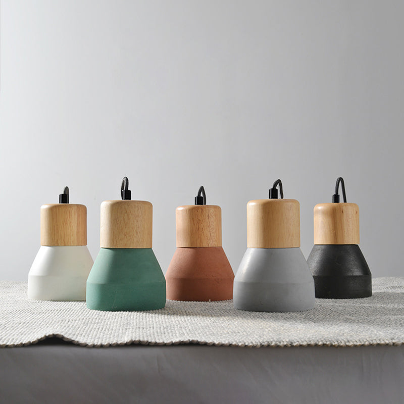 Nordic Cement Tapered Mini LED Pendant Light - Stylish & Eco-Friendly