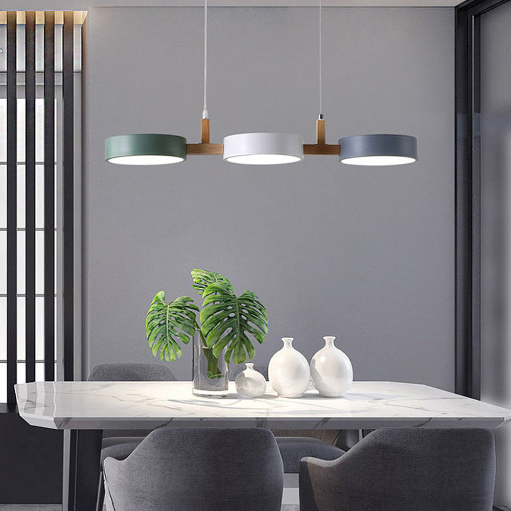 Nordic Multi-Light Metal Cylinder Pendant - Modern Elegance