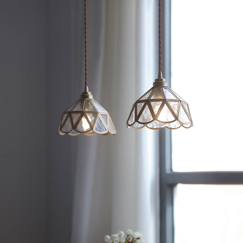 Japanese Vintage Cone Geometric Copper Pendant Light - 1 Light