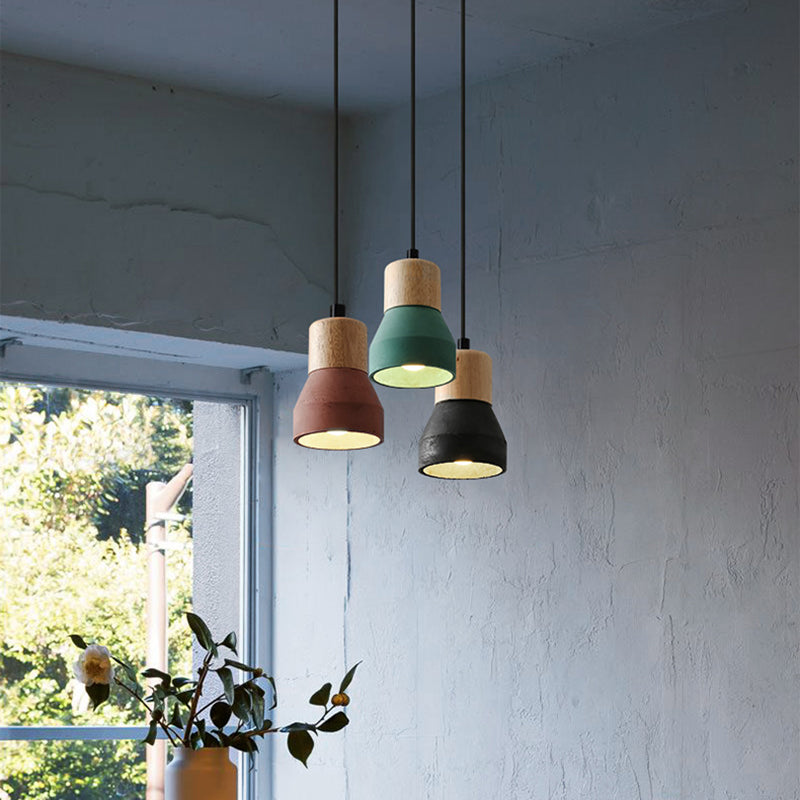 Nordic Cement Tapered Mini LED Pendant Light - Stylish & Eco-Friendly