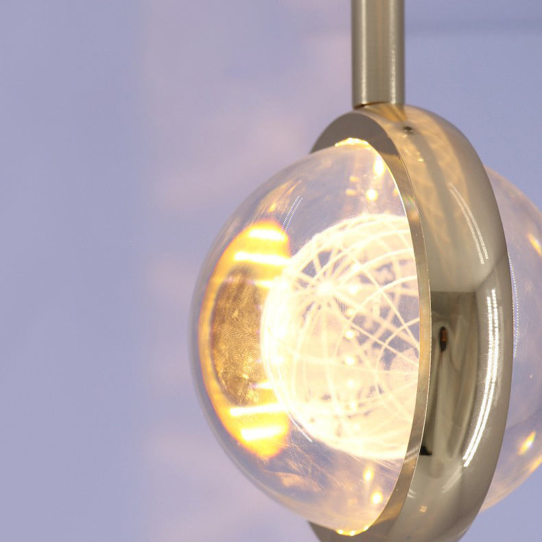 Modern Minimalist LED Crystal Pendant Light - Round Aluminum Design