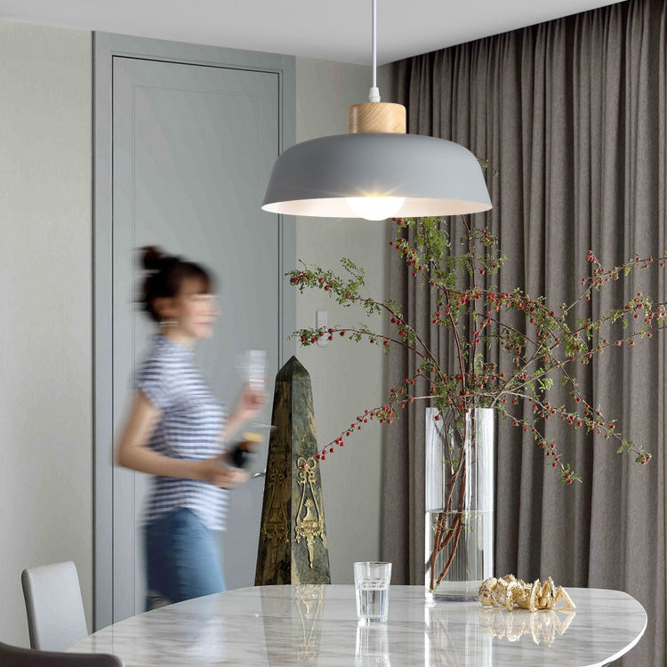 Modern Minimalist Round Aluminum Pendant Light for Dining Rooms