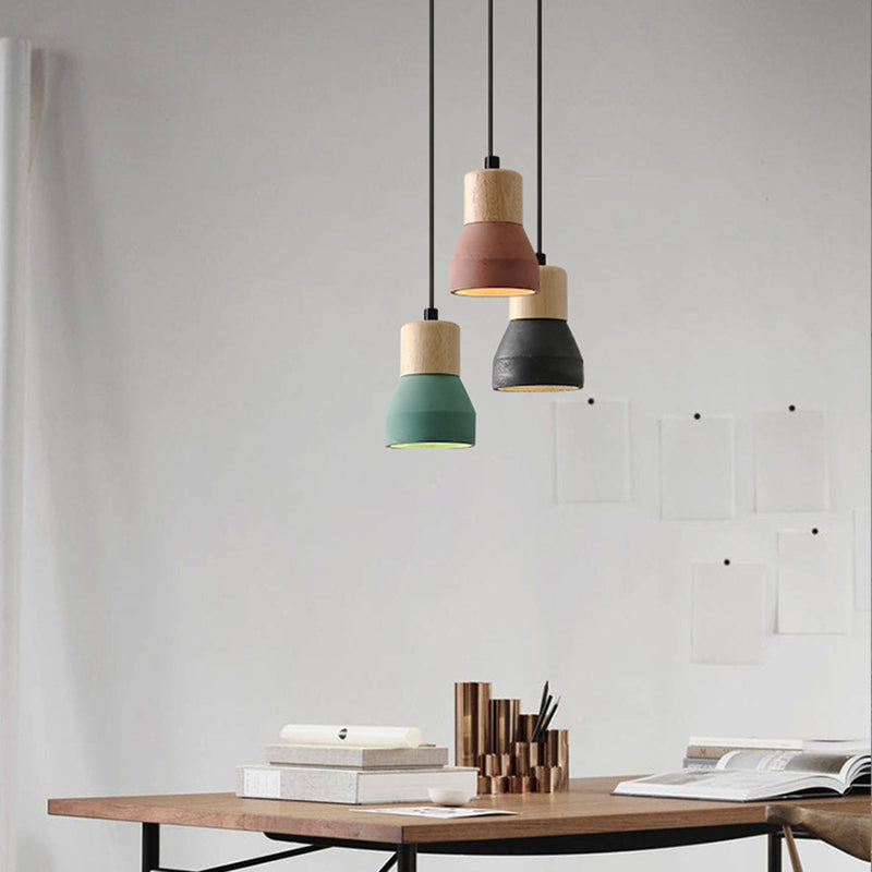 Nordic Cement Tapered Mini LED Pendant Light - Stylish & Eco-Friendly