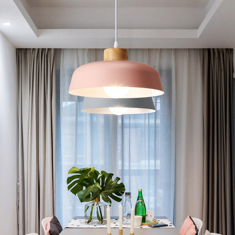 Modern Minimalist Round Aluminum Pendant Light for Dining Rooms