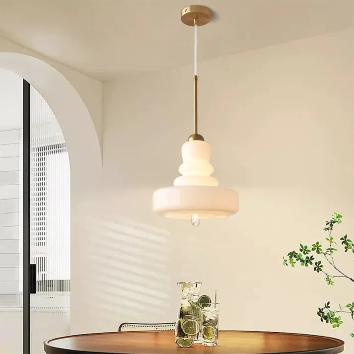 Elegant Bauhaus Gourd Glass Pendant Light - Modern Home Illumination