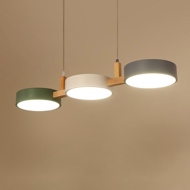 Nordic Multi-Light Metal Cylinder Pendant - Modern Elegance