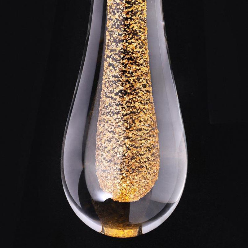 Scandinavian Glass LED Pendant Light - Modern Water Drop Design