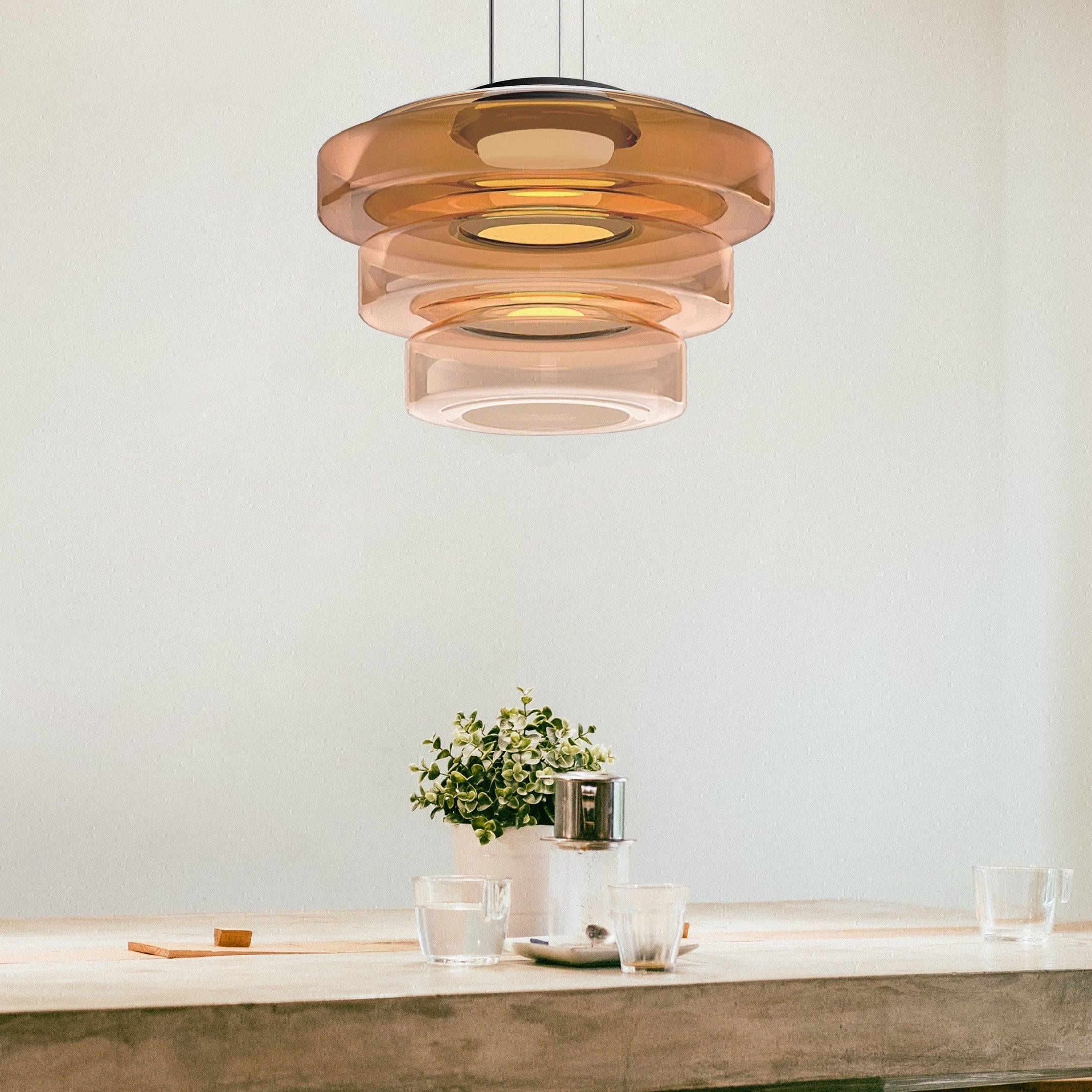 Elegant Bauhaus Glass Pendant Light - Timeless Design & Style