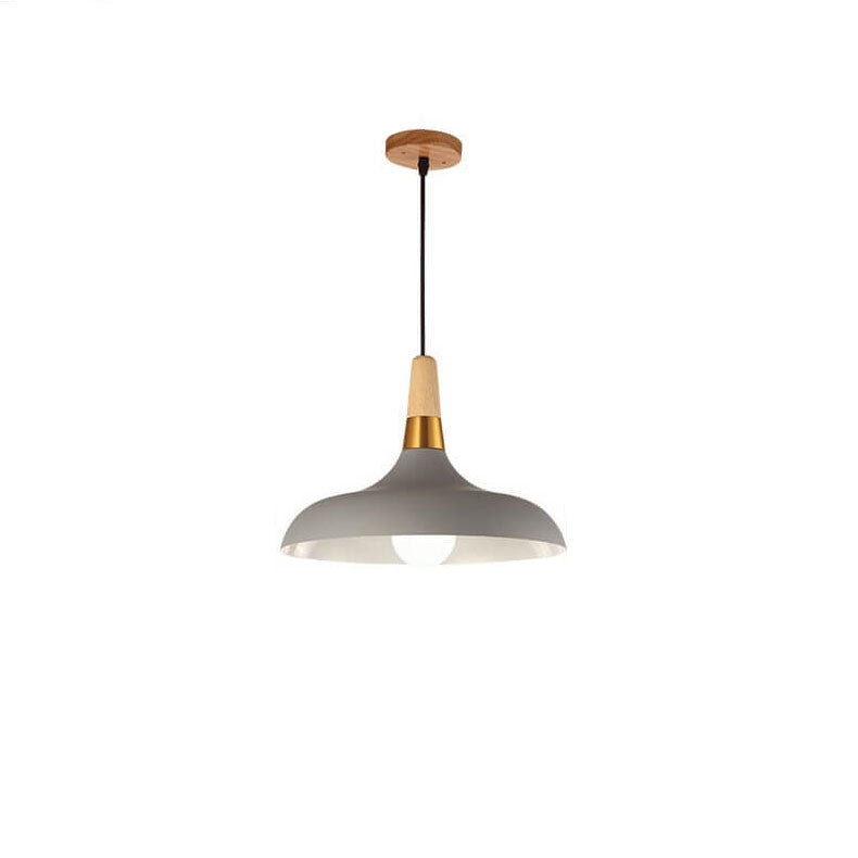 Nordic Macaron Barn Wood 1-Light Pendant - Stylish Rustic Lighting