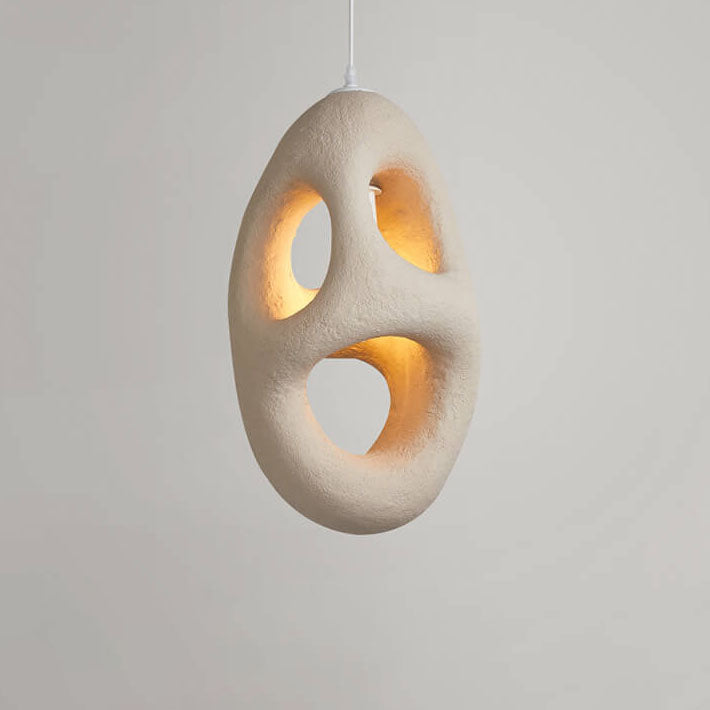 Japanese Wabi-Sabi Geometric Circle Pendant Light - 1-Light Design