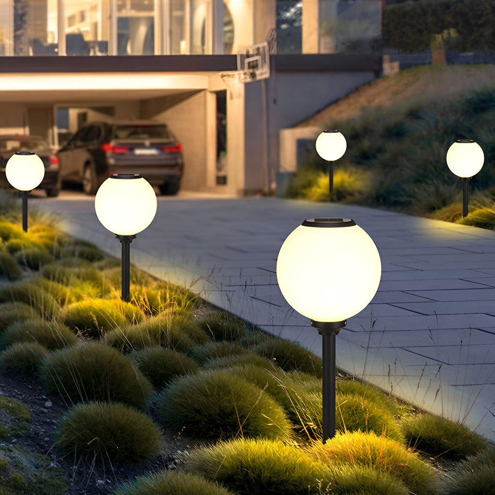 Waterproof 3-Step Dimming LED Solar Pathway Lights - Versatile Mounting Options