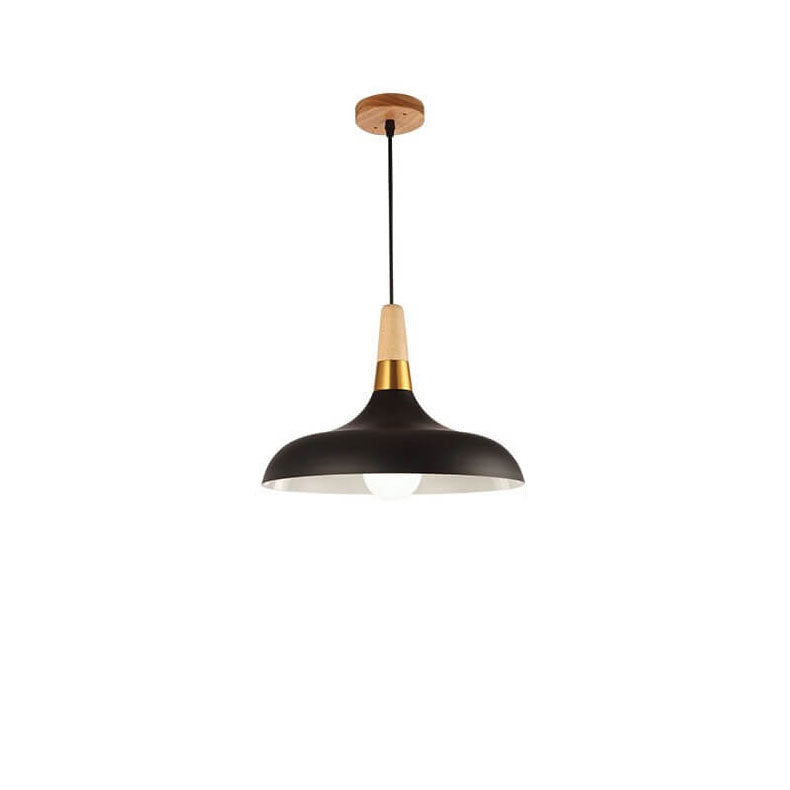 Nordic Macaron Barn Wood 1-Light Pendant - Stylish Rustic Lighting