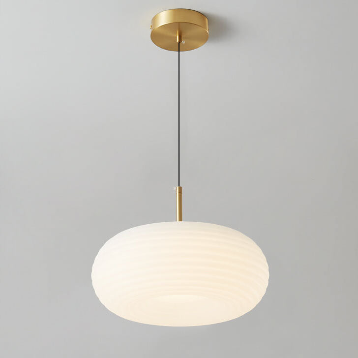 Modern Cream Apple Copper LED Pendant Light - Stylish & Energy-Efficient