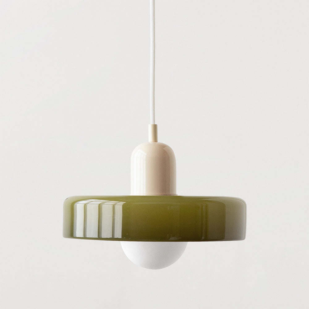 Elegant Bauhaus Glass Art Pendant Light for Kitchen Islands