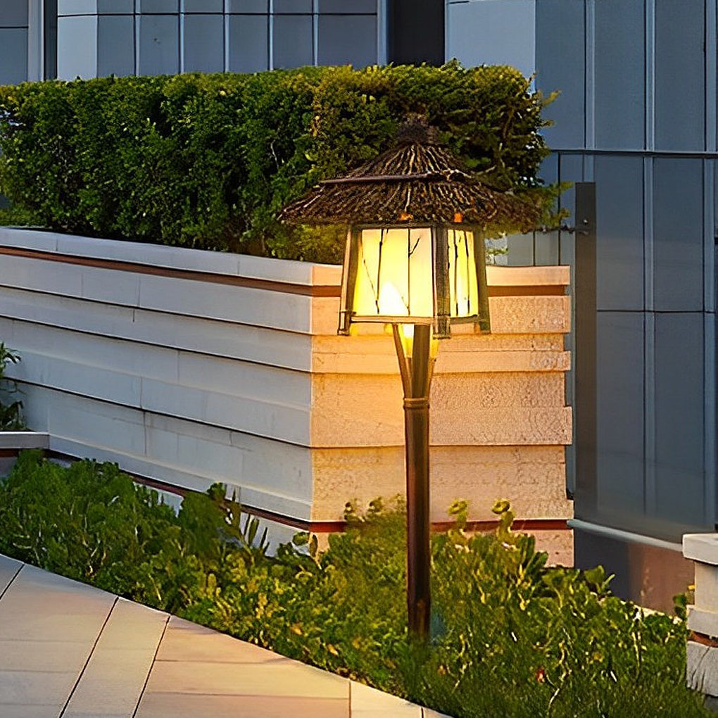 Rustic Bamboo E27 Warm Landscape Lights for Pergola & Pathway