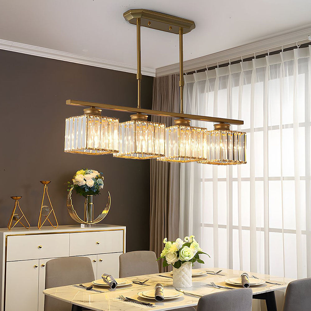 Nordic Multi-Head Designer Long Glass Island Lamps - Elegant Illumination