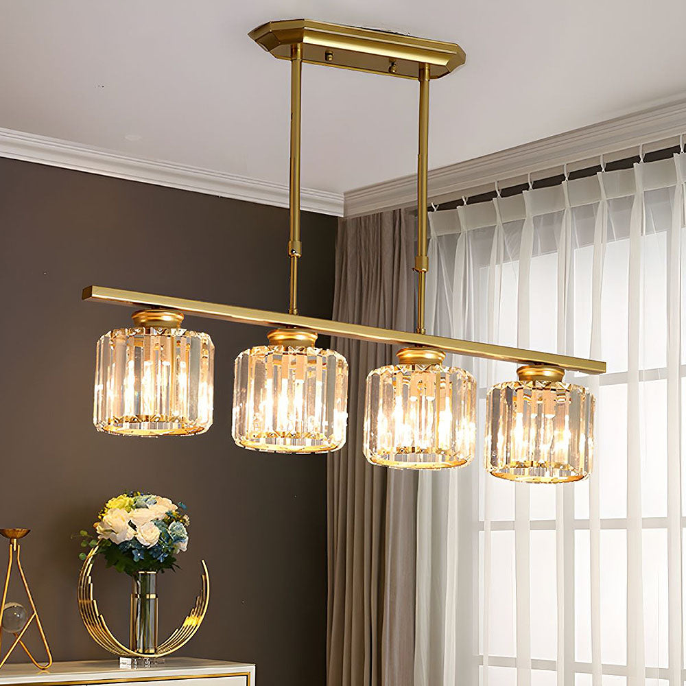 Nordic Multi-Head Designer Long Glass Island Lamps - Elegant Illumination