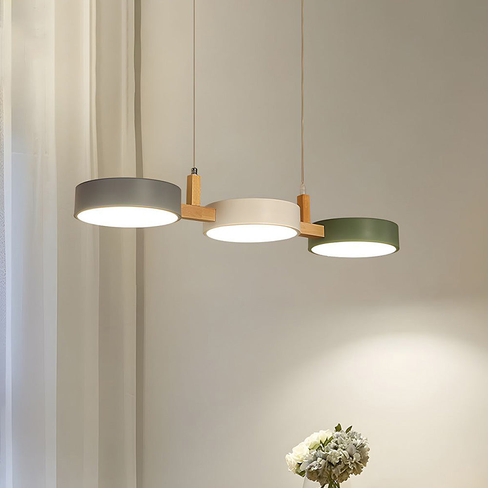 Nordic Multi-Light Metal Cylinder Pendant - Modern Elegance