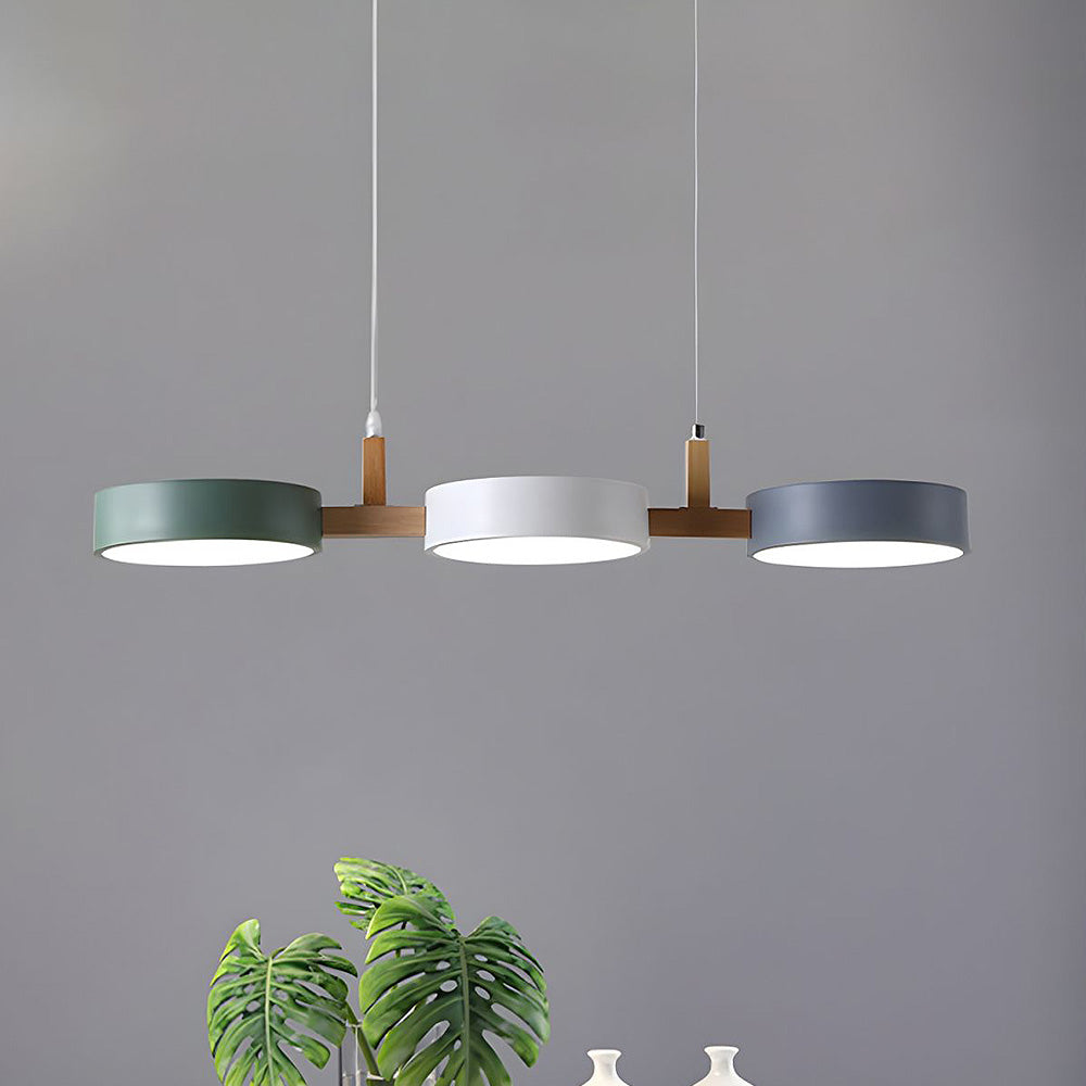 Nordic Multi-Light Metal Cylinder Pendant - Modern Elegance