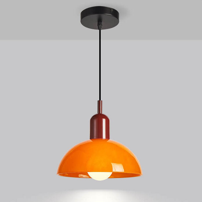 Modern Minimalist Glass Hemisphere Pendant Light - 1-Light Design