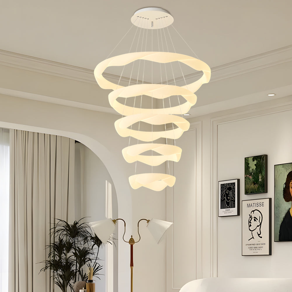 Elegant 3-Step Dimming Modern Chandelier - Creative Cream Style