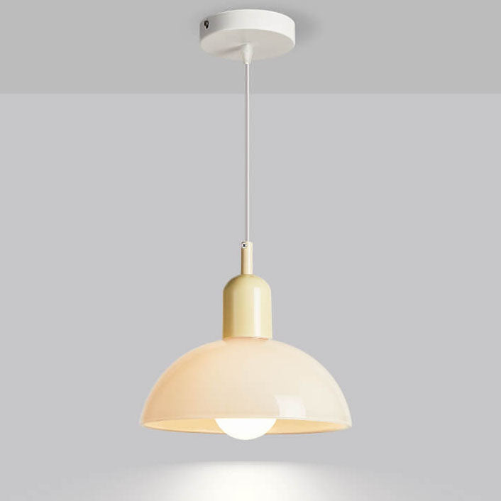 Modern Minimalist Glass Hemisphere Pendant Light - 1-Light Design