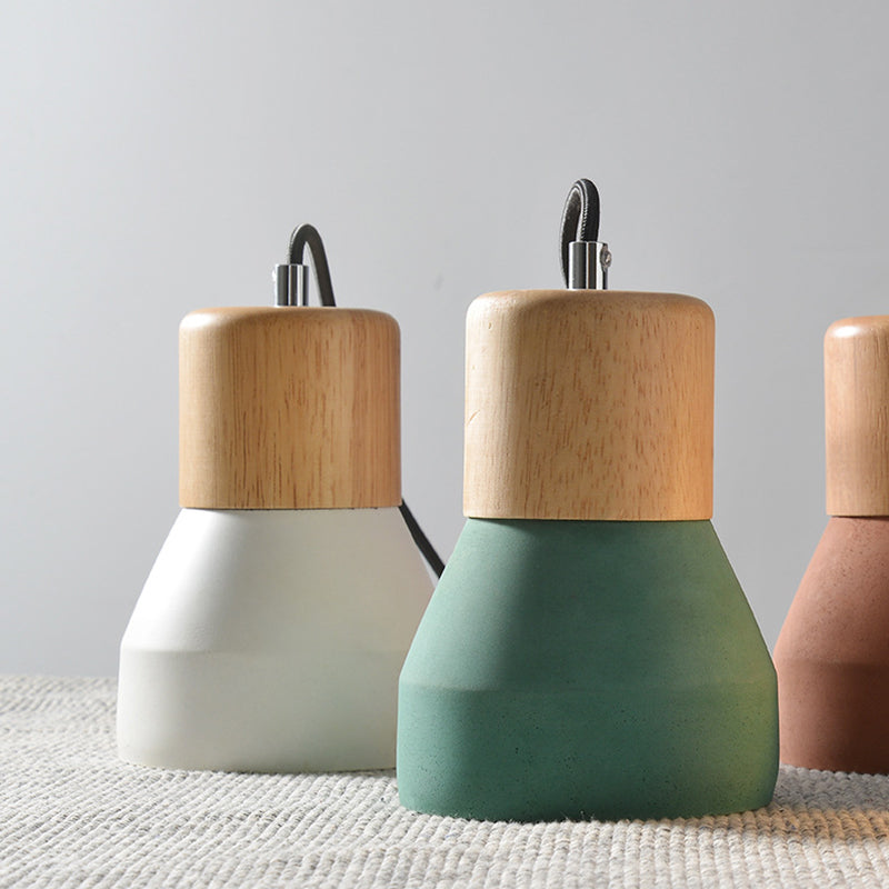 Nordic Cement Tapered Mini LED Pendant Light - Stylish & Eco-Friendly