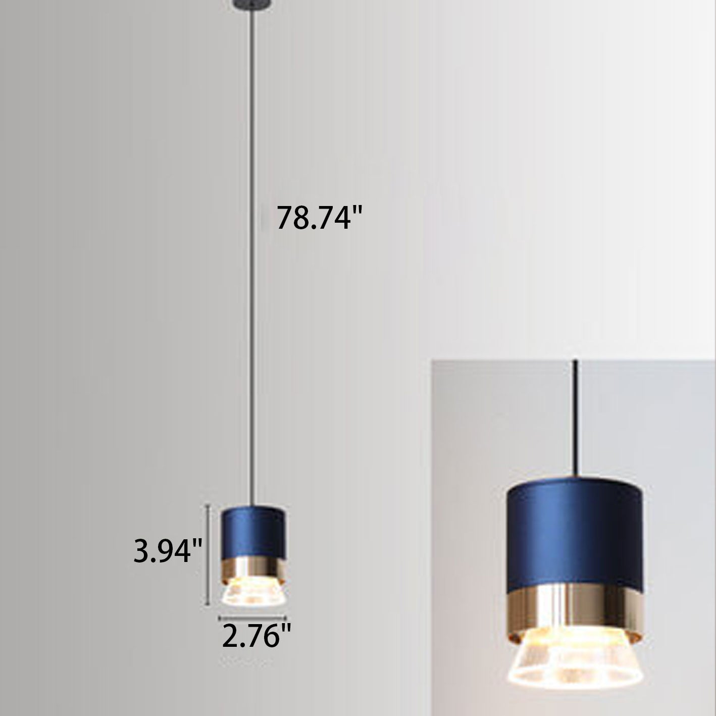 Nordic Luxury Cylindrical LED Pendant Light - Aluminum & Acrylic