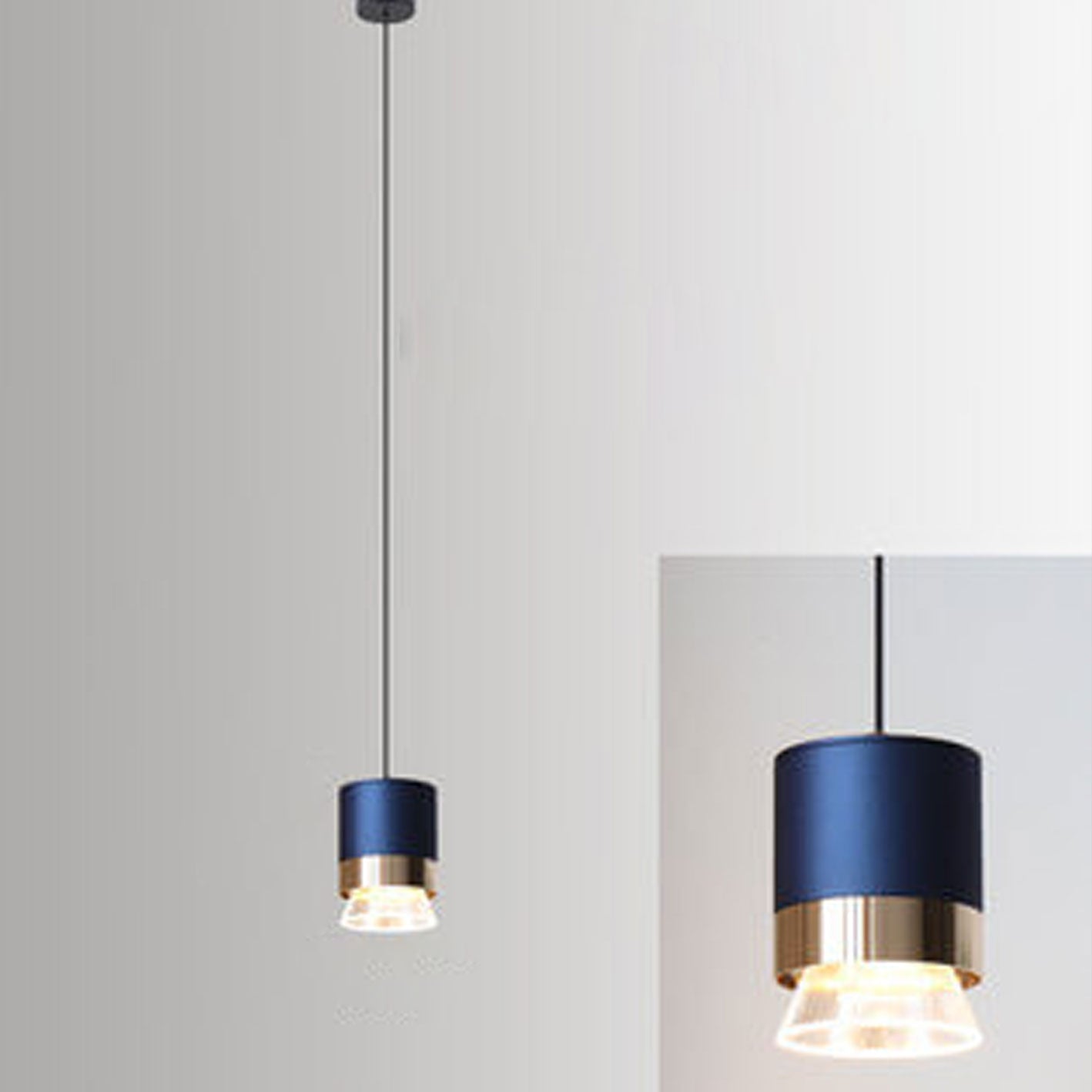 Nordic Luxury Cylindrical LED Pendant Light - Aluminum & Acrylic