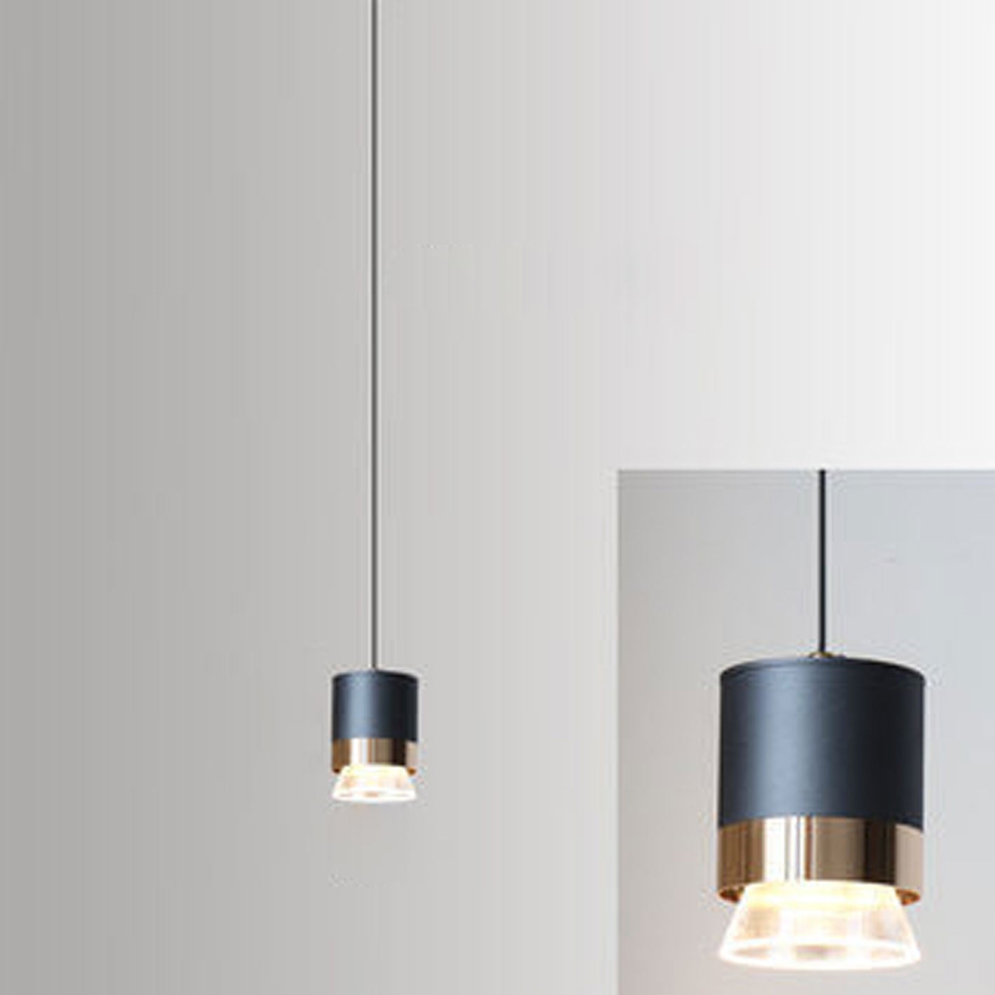 Nordic Luxury Cylindrical LED Pendant Light - Aluminum & Acrylic